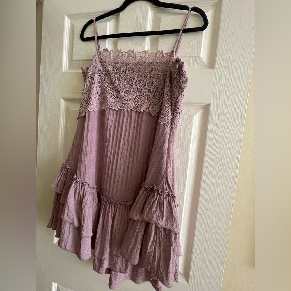 Listicle  Lavender Mini Babydoll Summer Dress - Size Medium